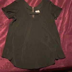 Zippered Open Back Top